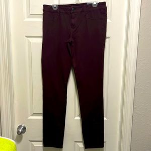 American Eagle women knit jegging super stretch fabric SZ 14 x-long burgundy NWT